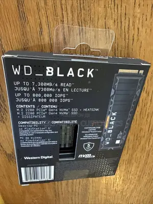 Wd Black Sn850x 1tb Gen4x4 Nvme M.2 SSD Heatsink Ps5,Laptop,Gaming Pc