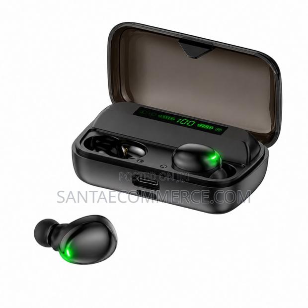 Amaya Atw 37 Sleek Black Earbuds With Charging Case - main view