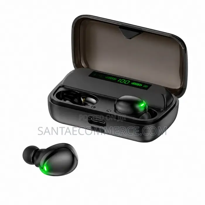 Amaya Atw 37 Sleek Black Earbuds With Charging Case