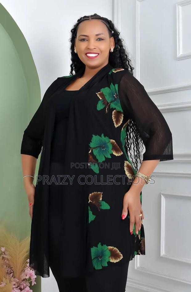 Unique Elegant Waterfall Kimono Top, - thumbnail 4