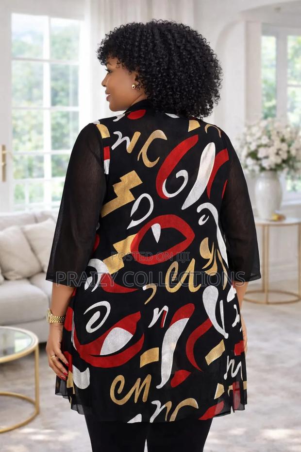 Unique Elegant Waterfall Kimono Top, - thumbnail 5