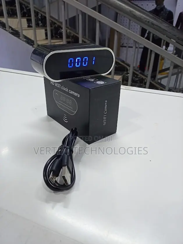 Table Clock Wifi Camera - Motion Detection, and Night Vision
