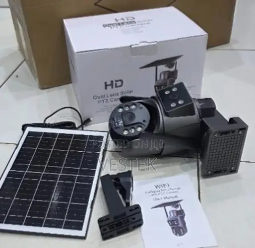 Ubox Wifi Solar CCTV Camera With Double Lens 6mp