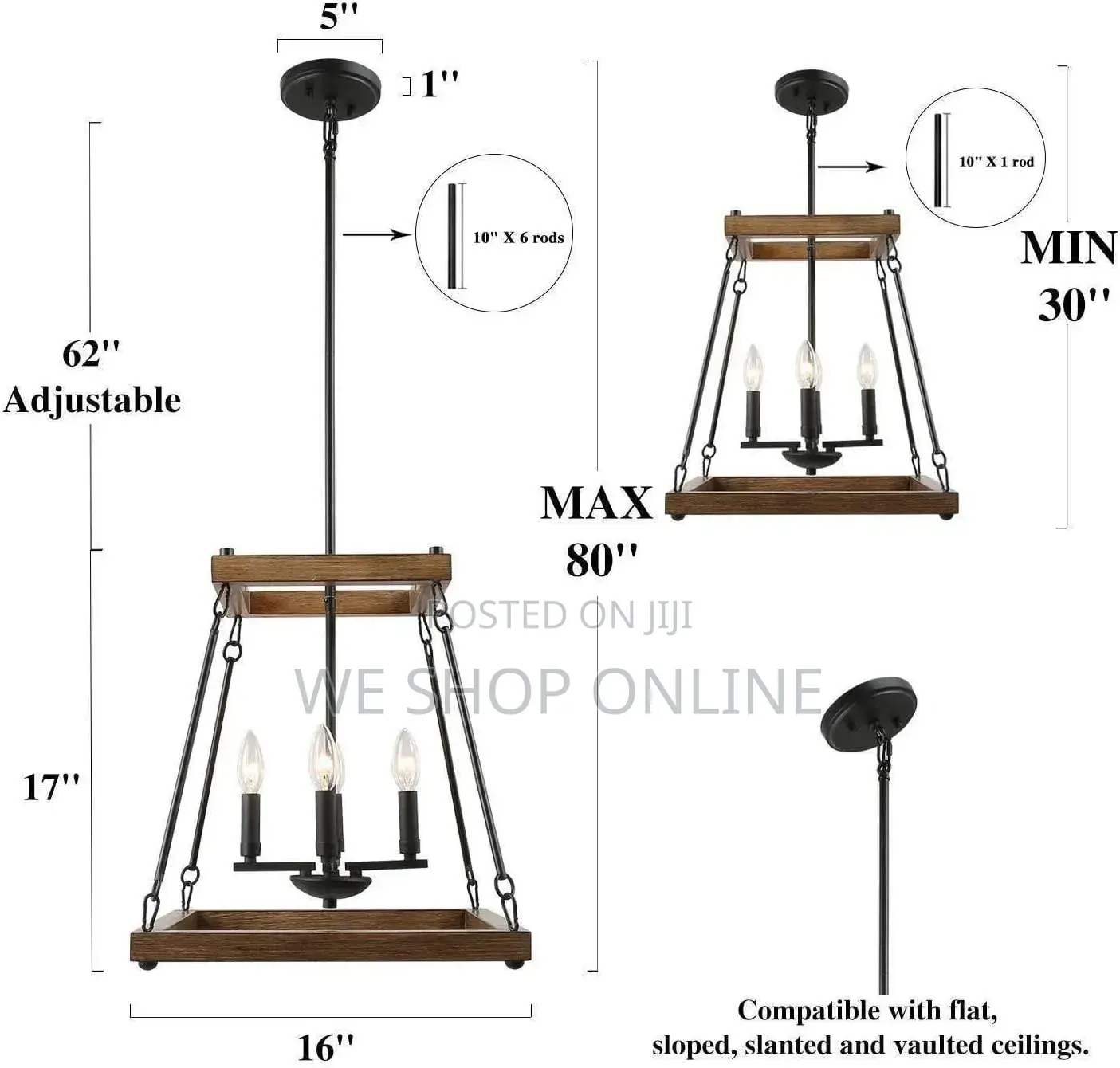 Lantern Pendant Light E14×4
