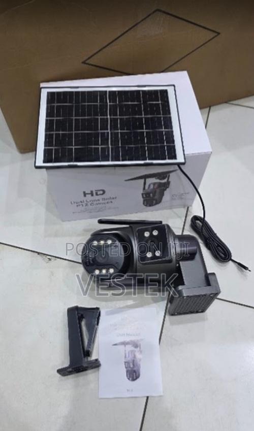 Solar Wifi Camera Dual Lens Outdoor Security CCTV Wireless Camera