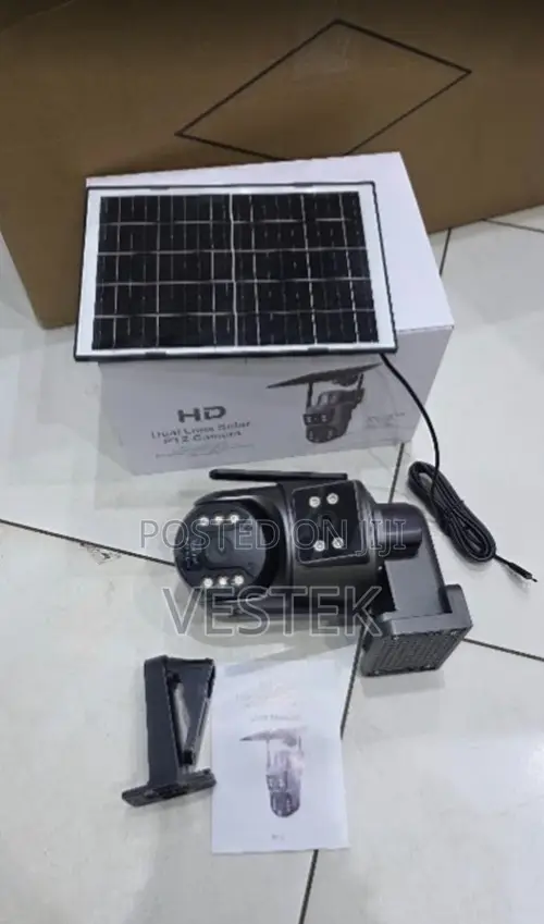 Solar Wifi Camera Dual Lens Outdoor Security CCTV Wireless Camera