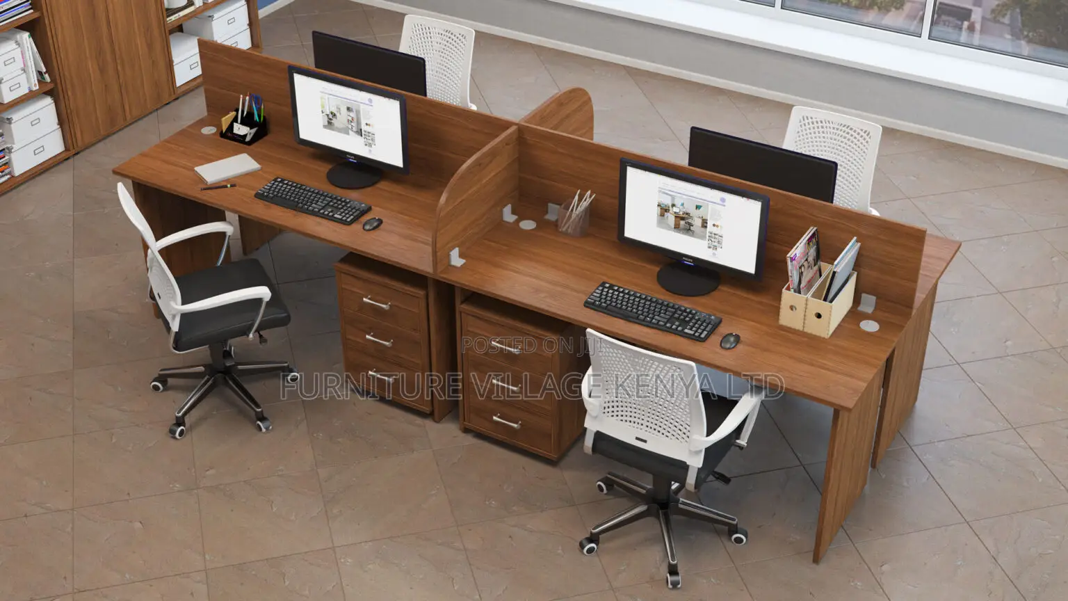 4-Seater Customized Team Modular Workstation