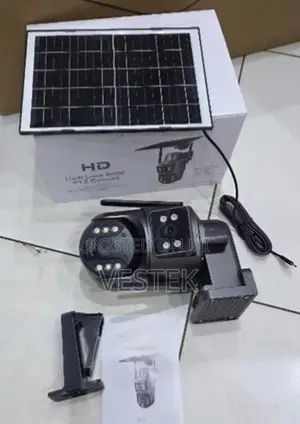 Solar Wifi Camera Dual Lens Outdoor Security CCTV PTZ Camera