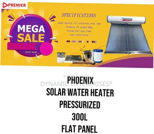 Phoenix 300l Pressurized Flat Panel Solar Water Heater