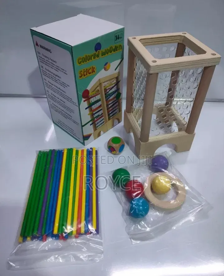 Colored Wooden Stick Montessori Toy