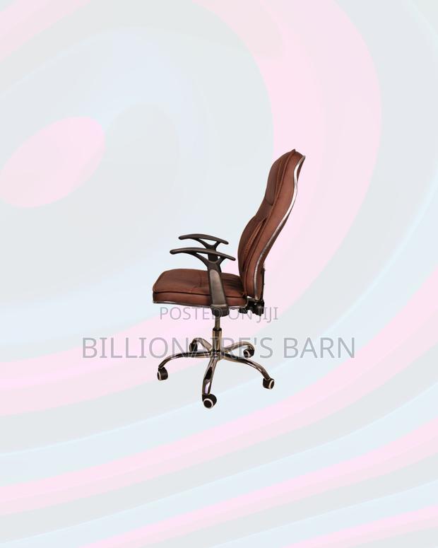 Executive Leather Chair High Back Padded Armrest Comfort Solution - thumbnail 2