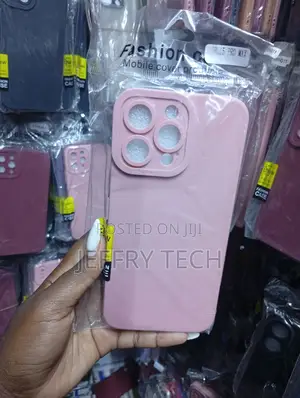 Pink Fashion Brand Silicone Mobile Case for Apple iPhone 15 Pro Max.