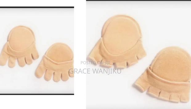  Cotton Five Toe Socks Half Insoles Pads Cushion - thumbnail 2