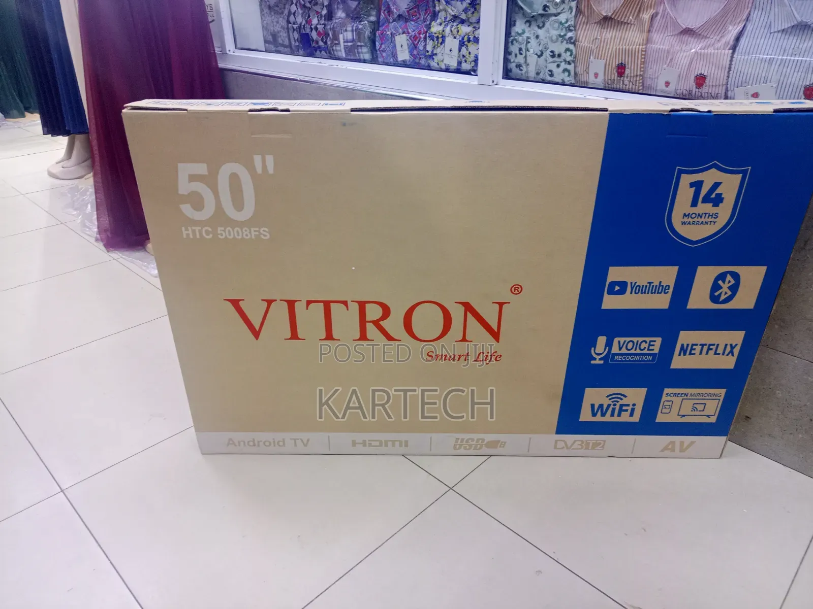 Vitron 50-Inch Qled Frameless Smart Android Tv (Htc-5088qfs)