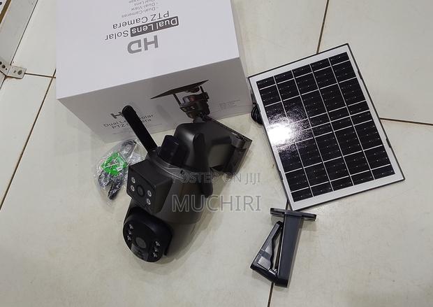 Ubox Dual Lens Siren 4mp Wifi Solar Powered Camera