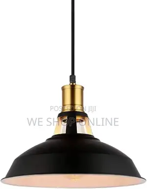 Retro Metal Pendant Light Black/White. 27,31,39cm