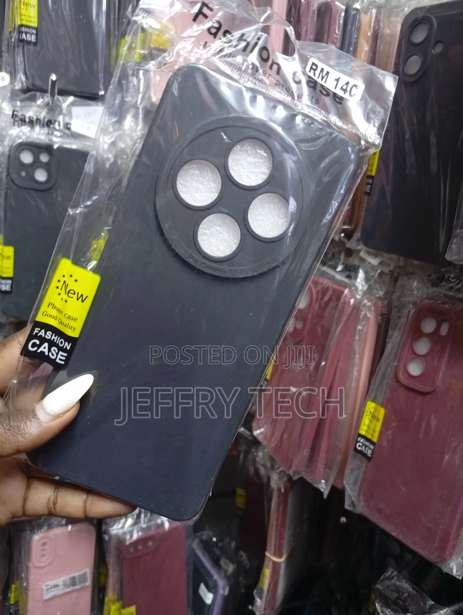Black Silicone Phone Case for a Xiaomi Redmi14c