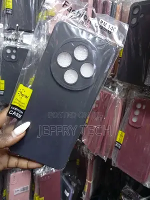 Black Silicone Phone Case for a Xiaomi Redmi14c