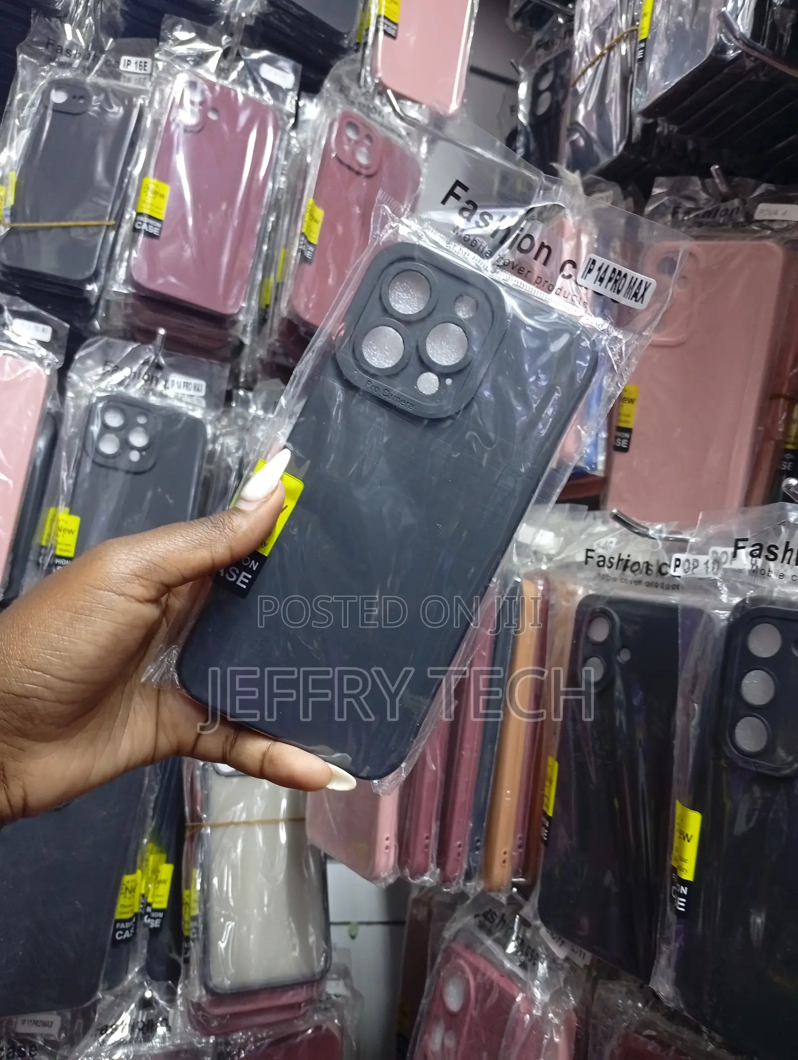 Black Silicone Protective Phone Case for the iPhone 14 Pro Max.