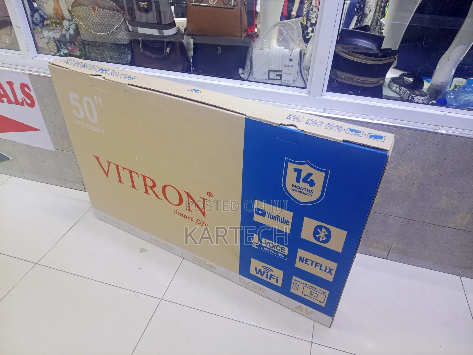 Vitron 50-Inch Qled Frameless Smart Android Tv