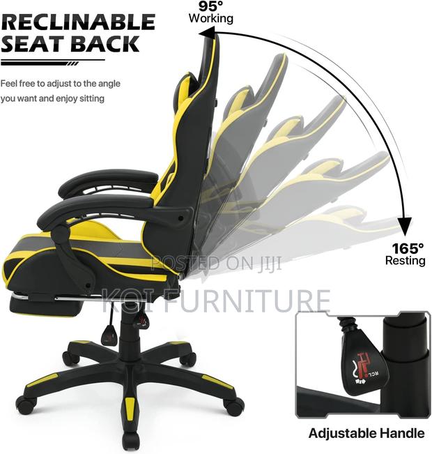 Office Chairs; Executive Gaming Chair With Footrest High Back - thumbnail 5