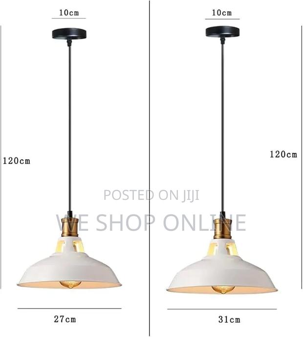 Retro Metal Pendant Light Black/White. 27,31,39cm - thumbnail 4
