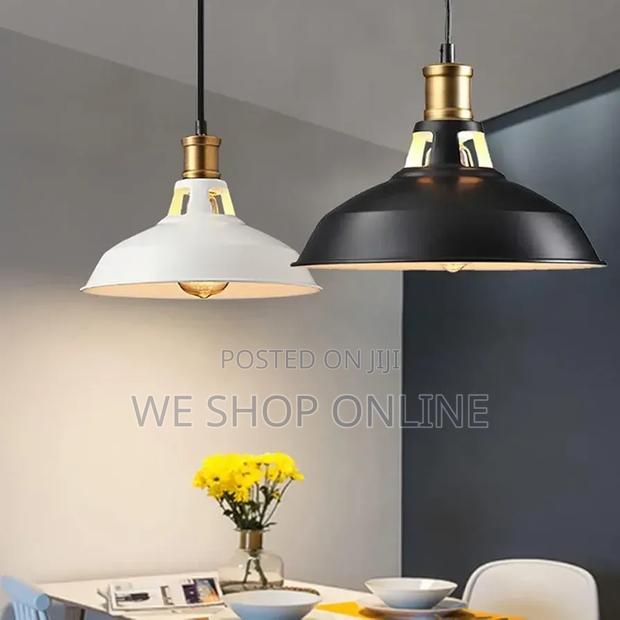 Retro Metal Pendant Light Black/White. 27,31,39cm - main view