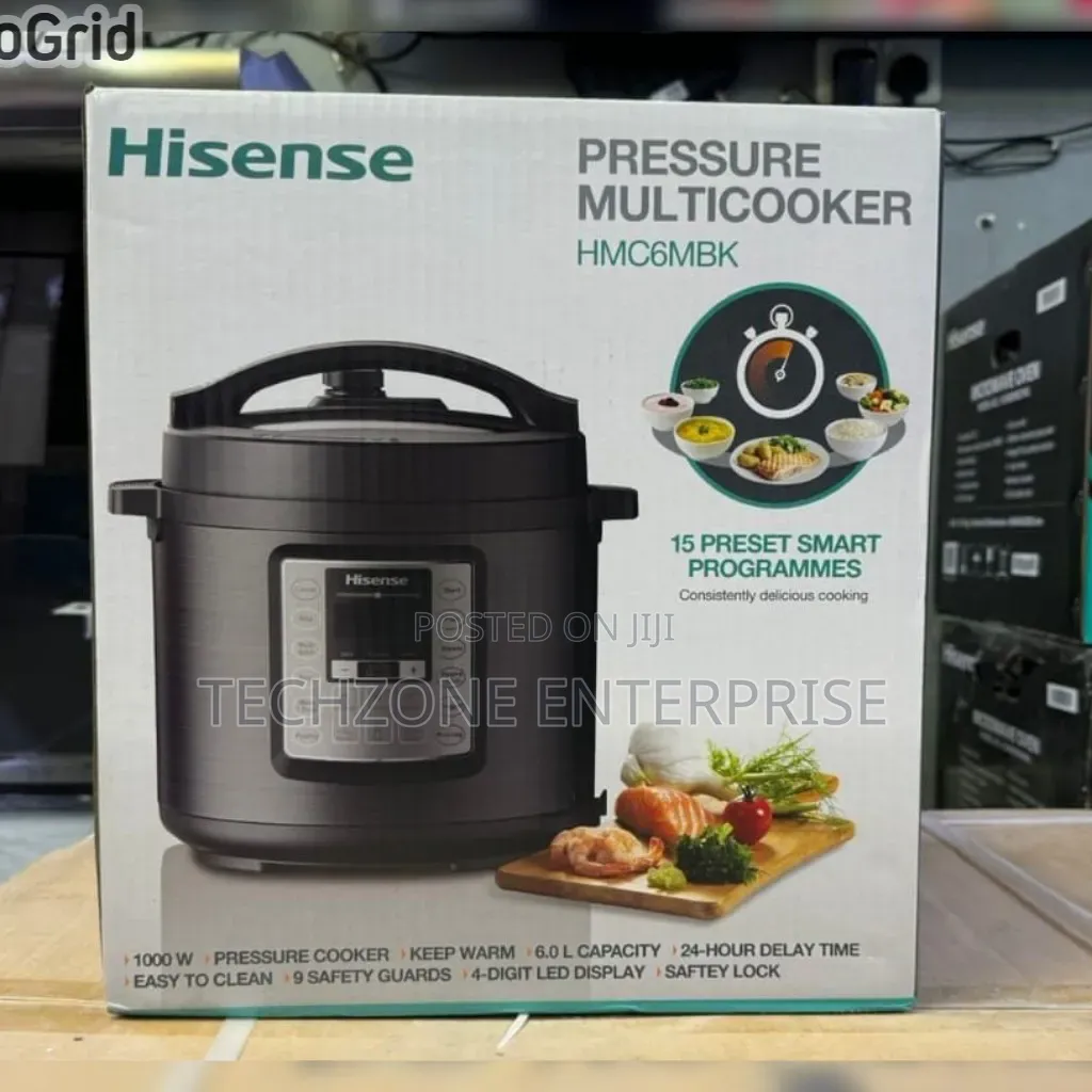 Hisense Pressure Cooker 6 Liters 6-in-1 Stainless Steel Multi Cooker ,