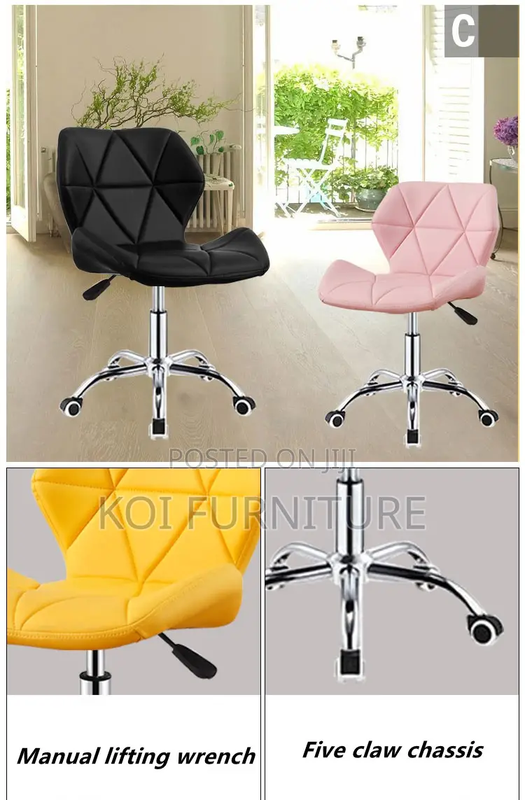 Barstools; Adjustable Height Leather Home Living Room Dining Barstool