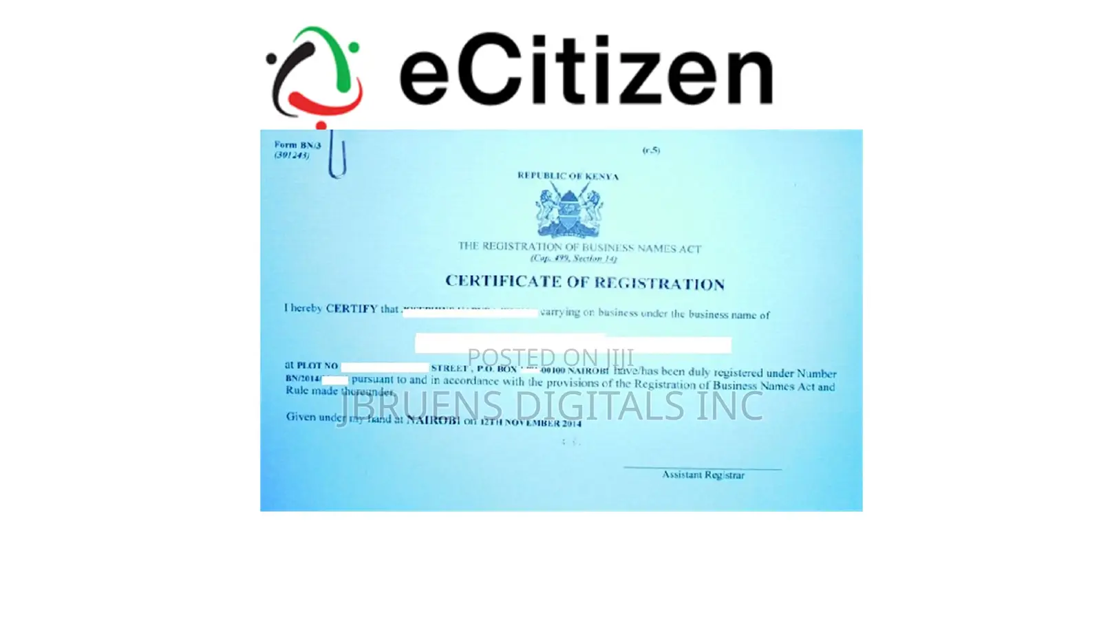 E-Citizen Business Registration