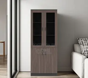 Office Cabinet : Office 2-Door Wooden Half Glass Filing Cabinet