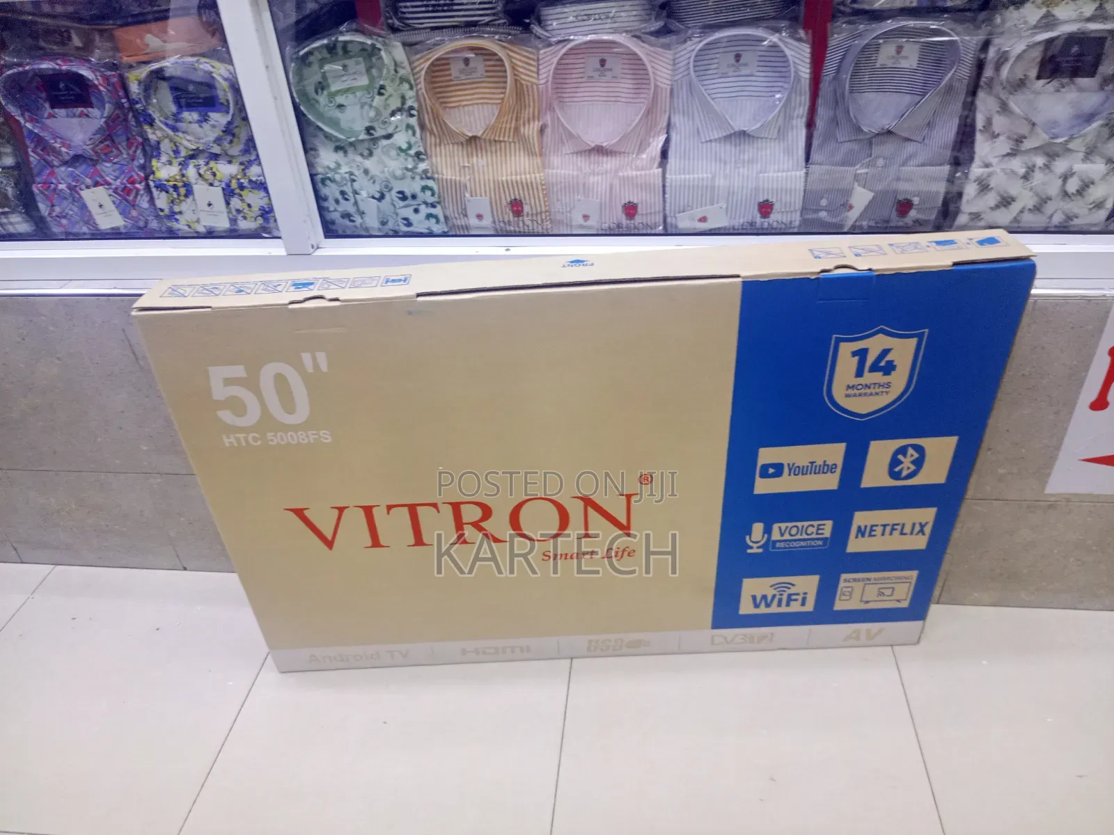 Vitron 50-Inch Qled Frameless Smart Android Tv With Bluetooth, Youtube