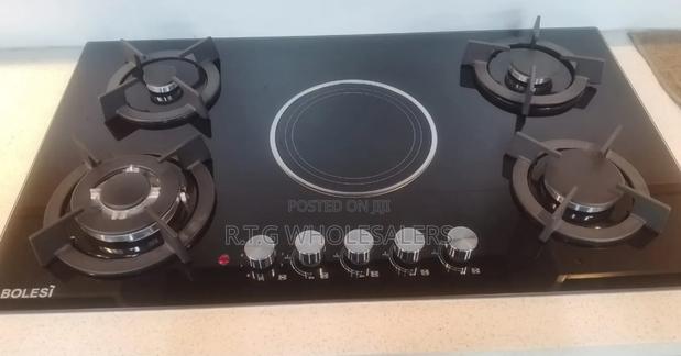 Bolesi 4+1 Built-in Gas Infrared Glass Hob - main view
