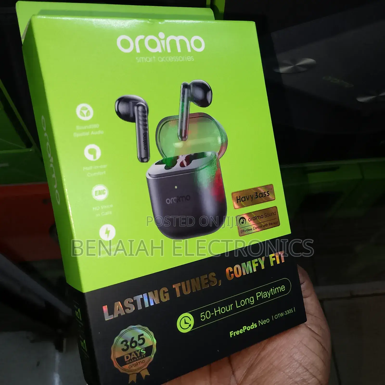 Oraimo Space Buds With Active Noise Cancellation for Classic Sound