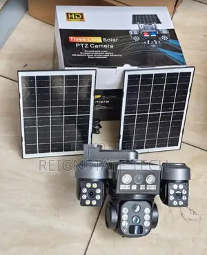 V380 4g Simcard Triple Lens Solar PTZ Camera With Dual Panels