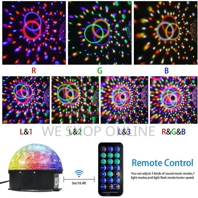 9 Color Led Disco Lights.