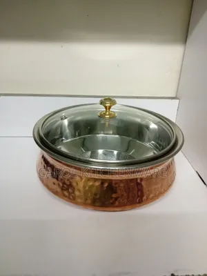 2.2 LTR Copper Handi With Glass Lid