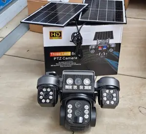 V380 Pro Solar Powered Dual Panels Rotating Outdoor Simcard Camera