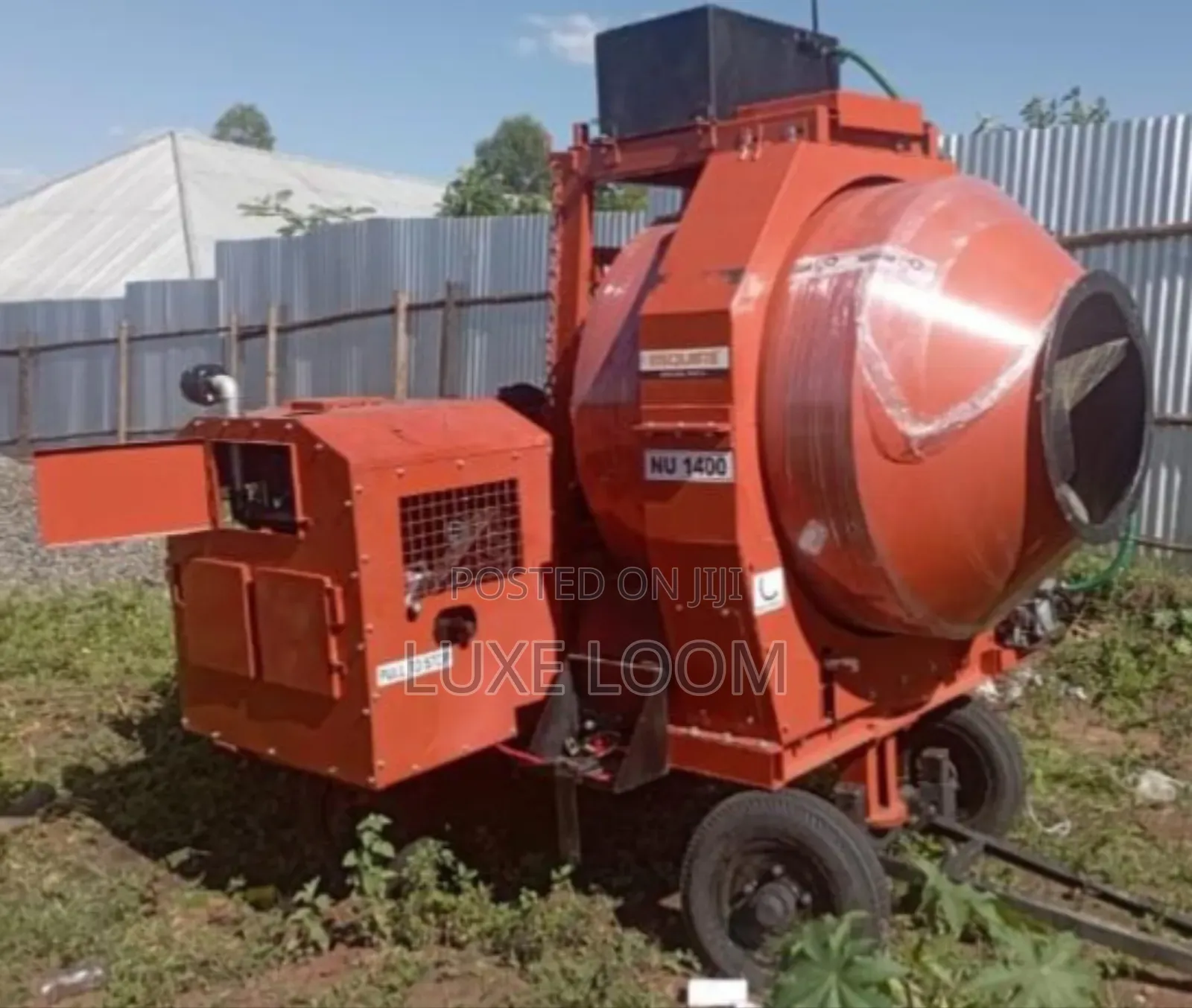 Self Loading Drum Concrete Mixer 600l 12hp Diesel Engine