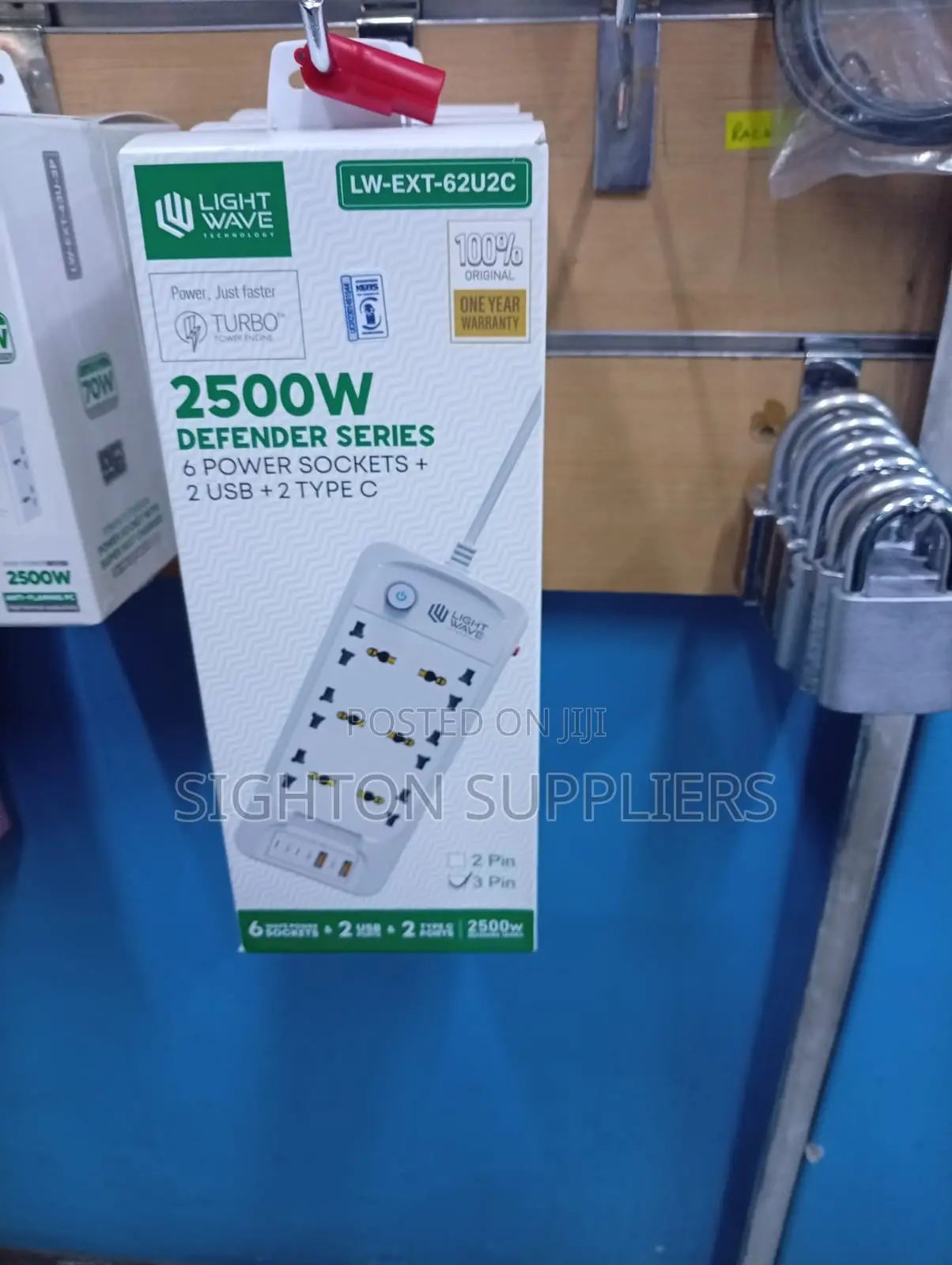 Lightwave 6-Way Extension With 2 Usb 2 Type-C (Lw-Ext-62u2c)