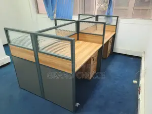 4-Way Modern Work Station With Wooden Top