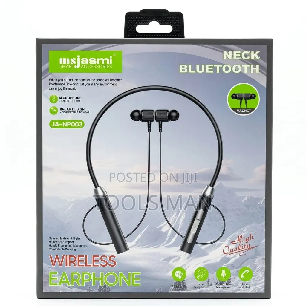 Ms Jasmi Ja-Np003 Neckband Wireless Bluetooth Earphones.