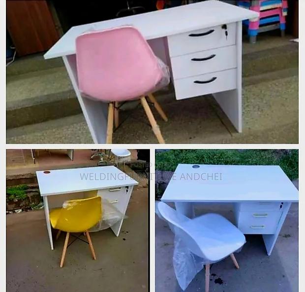 Modern White Study Office Chair With Eames Style Chair