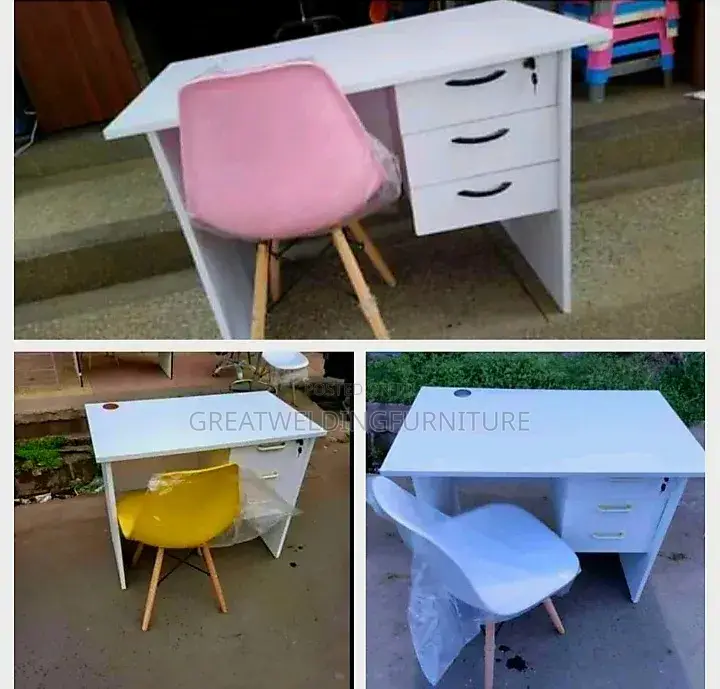 Modern White Study Office Chair With Eames Style Chair