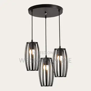3 PCS Metal Cage Pendant Lights