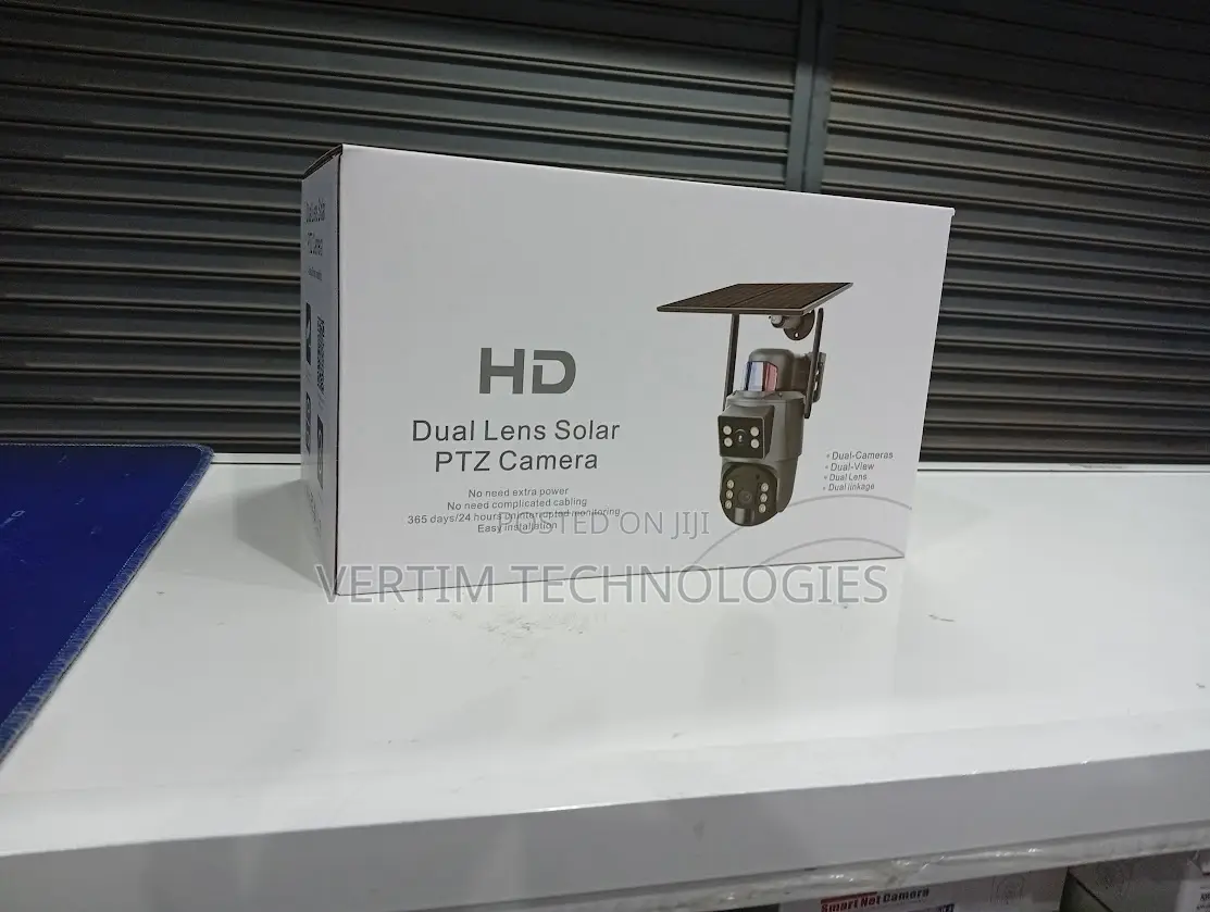 Ubox Dual Lens Siren 4mp Wifi Solar Powered Camera