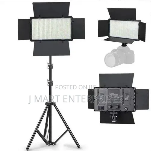 Led Studio Light Panel With Stand – Adjustable Brightness Remote