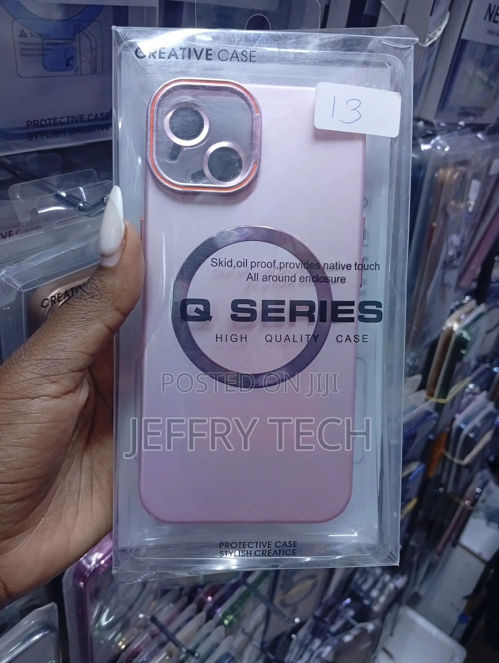 Pink "Q Series" Protective Case With Camera Lens Protection