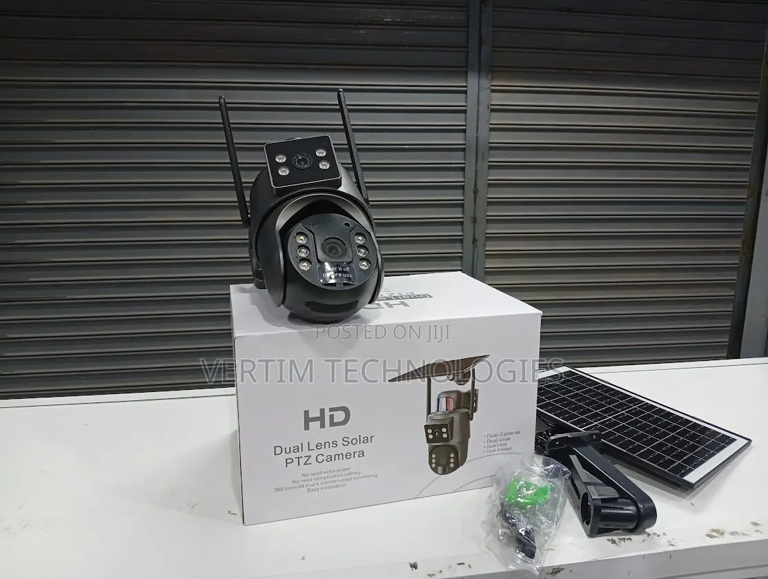New Dual Lens Ubox 4g 4mp Wifi Solar CCTV Camera