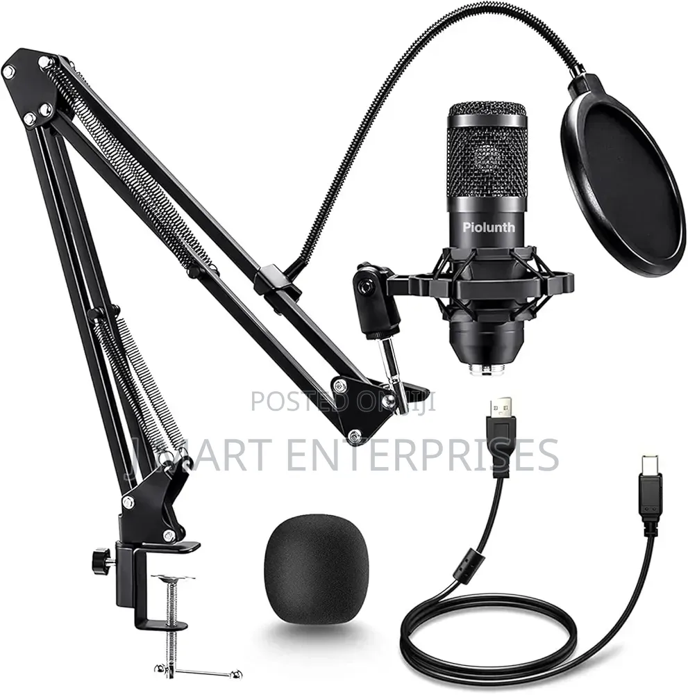 Usb Microphone, Professional 192khz/24bit Plug Play Pc Studio Mic